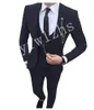 Stilig En knapp Brudgummen Peak Lapel Groom Tuxedos Män Passar Bröllop / Prom / Middag Bästa Man Blazer (Jacka + Byxor + Tie + Vest) W163