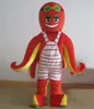 2019Halloween Calamari Seppie Costume Della Mascotte Del Fumetto di Alta Qualità Polpo Rosso Anime personaggio tema Natale Carnevale Costumi di Fantasia