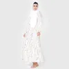Ethnic Clothing Sequins Abaya Muslim Women Tassel Long Sleeve Maxi Dress Islamic Kaftan Jilbab Dubai Robe Gown Cocktail Party Caftan Ramadan