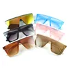 Cool grandes lunettes de soleil pour enfants taille cadre carré lunettes de mode créateur enfants lunettes de soleil lentilles miroir 6 couleurs en gros