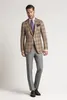 Smoking da sposa in due pezzi 2020 New Glen Plaid Blazer Abiti da uomo slim fit Abiti da uomo con risvolto con visiera a due bottoni su misura