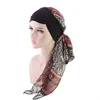 Mode décontractée Mme mousseline de soie fronde voile écharpe chapeau tête extensible avec gaze chapeau plage chapeau musulman foulard casquette