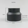 20 x 15G 30G 50G Frost Black Make up Glass Jar With Black Lids white Seal Container Cosmetic Packaging,