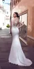 2020 인어 웨딩 드레스 Boho 레이스 아플리케 신부 드레스 2020 간단한 웨딩 드레스 얼룩 Vestidos de Novia illusion