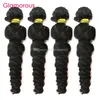 Wefts Glamourosa Malaio Cabelo Humano 4 Pacotes Dupla Trama Não Processado Cabelo Humano Peruano Indiano Brasileiro Profundo Onda Solta Cabelo Ondulado Ex