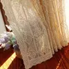 American Country Estilo Handmade Cotton Tópico Crochet Francês janela cortina oco Terminado decorativa Cortina Personalizar