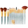 Ensemble de pinceaux de maquillage brillants, poudre de paillettes professionnelle, Eyeliner, cils, lèvres, fond de teint, Kit d'outils de maquillage, 18 pièces/ensemble, RRA1253