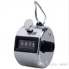 Krom Hand Tally Counter 4-siffrigt nummer Clicker Golf Silver