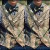 2019 New Fashion Camo Groom Vest Single Brested Formall Tuxedo Vests for Wedding for service tweed mens vest（vest+tie）