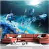 carta da parati per le pareti 3 d per soggiorno Ocean 3D Wallpapers World TV parete di fondo