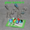 kuvars bangers ile Cam Bongs Mini cam su borusu Heady Dab Rigs Mini glass bong Beher Nargile