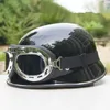 Casque de moto cool d'été Casque de moto de vélo électrique demi-visage d'été avec lunettes en ABS EEA428