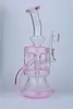 Roze Hookah Bong Dab Rig Glas Water Pijp Recycler Olie Rig 14mm Vrouwelijke Gezamenlijke Bubbler Hoofddienst Percolator Voor Roken Accessoires DABS