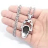 2018 New Products 316L Stainless Steel Gothic Punk Skull Silver Tone Necklace Pendant Mens Boys Jewelry267P