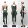 ジャンプスーツ女性服ストライプロンパースカジュアルバックレスボディスーツセクシージャンプスーツパンツファッションプレイスーツ夏オーバーオール婦人服5002