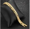 Plated 1 Guld European och American Popular Armband Mäns Stora Tallrik Flat Snake Bone Armband ...