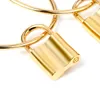 Collana a catena in oro Donna Vintage Statement Lock Fashion Pendenti Bijoux Maglione lungo Gioielli geometrici Orecchini per collana robusta