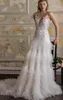 Limor Rosen Mermaid Bröllopsklänningar 2019 V Neck Lace Bridal Gowns Backless Fluffy Kjol Boho Bröllopsklänning Anpassning