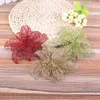 Christmas Decorations 5Pc Glitter Flower Xmas Tree Garnish Leaf Gold DIY Source Material Holiday Home Garden Decor1