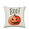 Dhl Fall Thanksgiving Covers Couvertures d'oreiller Halloween Base de coussin de lin 18 x 18 pouces Couvertures d'oreiller décoratives avec imprimé de pumkin Livraison gratuite