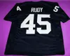 Custom Men Youth Vrouwen Vintage Ronde Neck Rudy Ruettiger # 45 Rudy Movie Navy Football Jersey Size S-5XL of Custom Any Name of Number Jersey