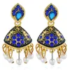 Gros-Retro Perles diamants balancent boucles d'oreilles pour les femmes lustre en cristal coloré boucle d'oreille fille mode vacances bijoux livraison gratuite