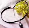 Livraison gratuite noble impressionnant bijoux 10-11mm perle noire de Tahiti collier tour de cou vert en argent 925