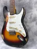 Электрогитара 1962 3 Tone Sunburst Heavy Relic ST Masterbuilt Chili Peppers John Frusciante Vintage Green Konb SSS Звукосниматели6898530