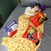 Kawaii Blanket Simulation Instant Noodles Plush Pillow with Blanket Stuffed Beef Fried Noodles Gifts Plush Pillow Food Plush Toy T200603