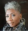 패션 브라질 머리 포니 테일 꽉 아프리카 변태 곱슬 퍼프 coily 곱슬 자연 흰색, 회색 머리카락 포니 테일 확장 돈주머니 12 인치