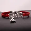 Hot 10 pcs/lot Infinity Love 8 Bracelet Softball mouvement Bracelet pendentif à breloque femmes/hommes Bracelets simples/Bracelets bijoux cadeau A133