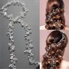 2019 Bridal Wedding Crystal Bride Hair Accessories Pearl Flower Headband Handmade Hairband  Decoration Hair Comb For Women