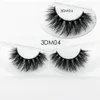 Chegada nova alta Quanlity 100% artesanal 1 par 15MM 3D real Mink Lashes Multilayer macio e espesso pestanas falsas 3DM19