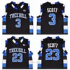 Ship From US #3 Lucas Scott The Film Version of One Tree Hill Basketball Jersey Brother Movie 23 All Stitched Black Size S-3XL