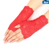 Creative en dentelle semi-doigt gants à l'extérieur femme d'été conduisant anti uv en dentelle de mode de mode solide gant dc360