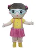 2019 High quality Ventilation a boy mascot costume with a glasses for adult to wear