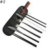 8Pcs/lot Portable Dinnerware Drinking Straw Set Stainless Steel Tableware Set Knife Fork Spoon Cleaning Brush Straws Cutlery Set ZZA2219