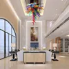 Farbige Kronleuchter, 91,4 cm hohe Ketten-Pendellampen, Lichter, Kunst-Dekor, 100 % mundgeblasenes Glas, Kronleuchter-Beleuchtung für Zuhause, Deko, Wohnzimmer