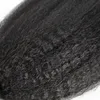 Braziliaans Kinky Menselijk Haar Weave Onverwerkte Virgin Kinky Straight Hair Weave Coarse Kinky Straight Hair Bundles 3pcs Lot Gratis verzending