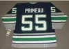 Personnalisé Hommes Jeunes femmes Vintage # 55 KEITH PRIMEAU Hartford Whalers 1990's CCM Hockey Jersey Taille S-5XL ou personnalisé n'importe quel nom ou numéro