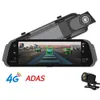 10" IPS Vollspiegel-Auto-DVR 4G Android GPS-Navigator ADAS FHD 1080P Rückspiegelkamera Doppelobjektiv Bluetooth G-Sensor Online-Tracking-APP