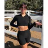 Kvinnor 2st Tracksuit Hoodies Sweatshirt Byxor Set Sport Jogging Wear Casual Suit