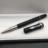 Penna a sfera Roller nero opaco di alta qualità Penna a sfera con clip Snake cancelleria per ufficio Forniture di lusso Scrivi penne di ricarica303N