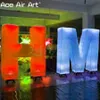 Door to Door Glowing Ground Inflatable AHM Letters Monogram Made in China for Party Decoration or Stage on Sale
