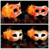 Masque de fête mascarade Hallowmas masques vénitiens femmes sexy plume de fleur demi-masques masque pour les yeux accessoires de performance Cosplay
