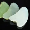 Högkvalitativ Naturlig Jade Guasha Board Scraching Ansiktsögon Skrapning Gua Sha Spa Massage Tool Hälsovård Skönhet Acupoints Plate Massager