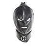 BDSM HEAD HOUT MASK Twarz z zamkiem błyskawicznym Zatrzymania sprzętu Ograniczenia Czarne dla dorosłych zabawki dla kobiet GN3124000234759160