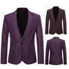 Mens Designer Blazer 2020 New Mens Primavera Autunno Abbigliamento Stampa a righe verticali Costume Suit per uomo Slim Blazer Casual Blazer e abiti