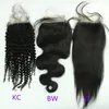 1016inch 35quot4 Funmi Bound Curly Peruvian Hair Middle Part3 Way Part Part Lace Closure Bleached knots8611514