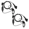 2PCS G-shape Ear Hook Earpiece Microphone for Hytera HYT PD780/PD702/PD705 Radio